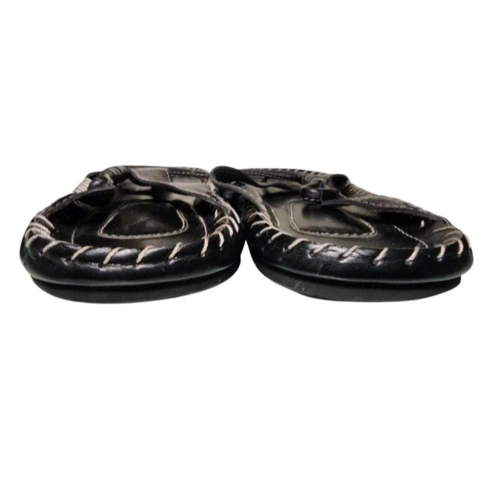 African Hand Made Sandals Mens 7 US 9 Made in Ghana by Kwame Baali Black Leather